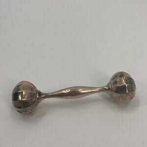 Antique sterling silver double ended rattle